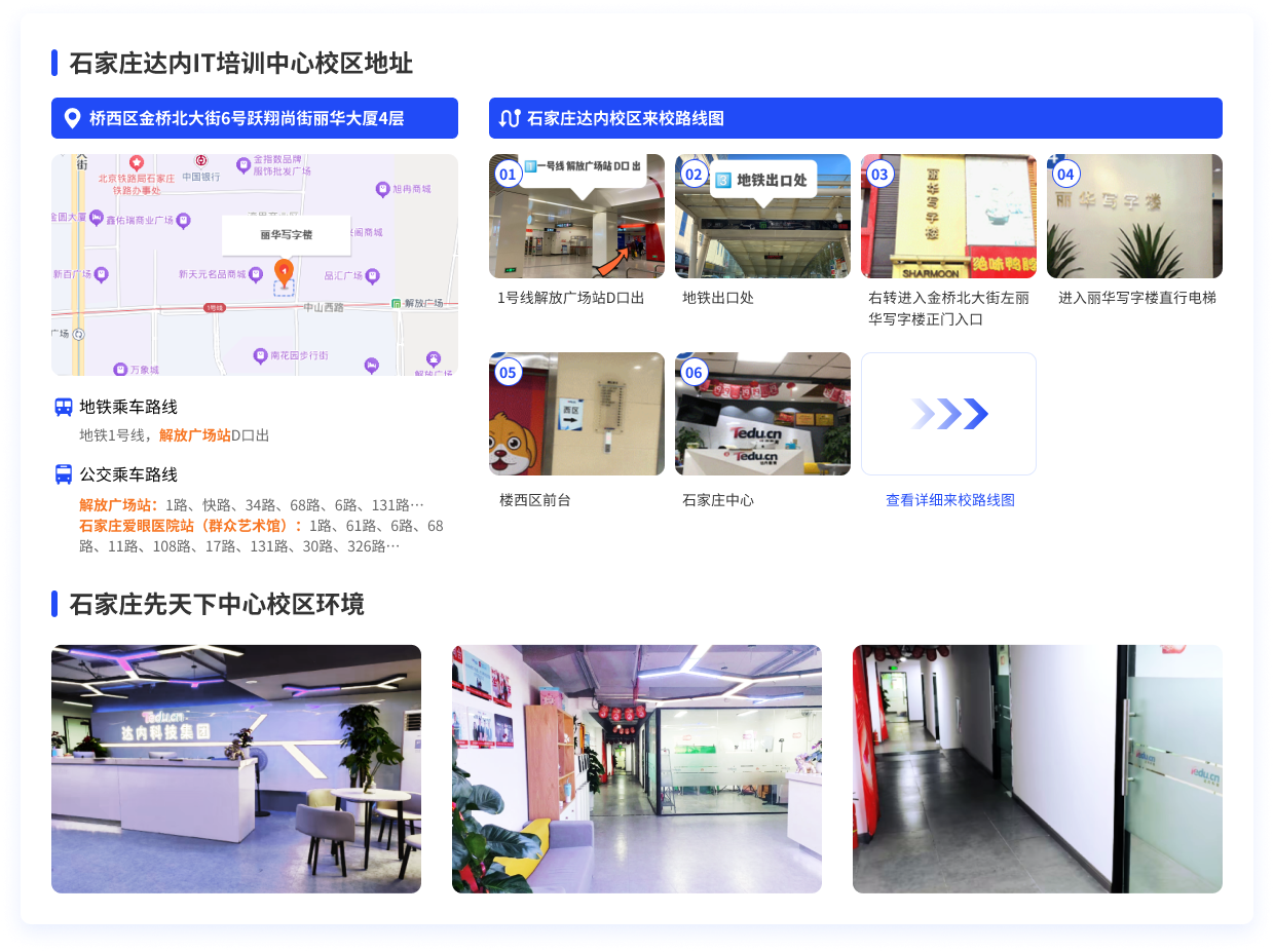 石家莊達內(nèi)教育來校路線圖